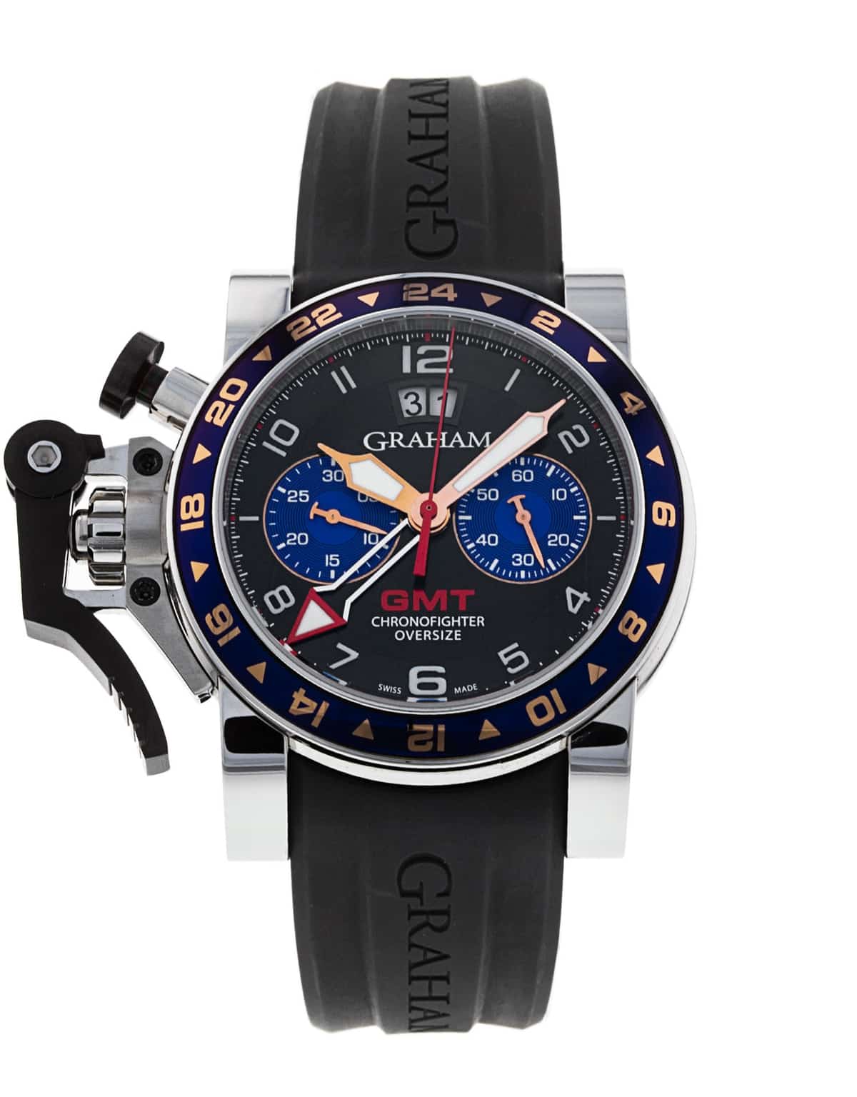 Graham Chronofighter Oversize GMT - Steel 2OVGS.B26A